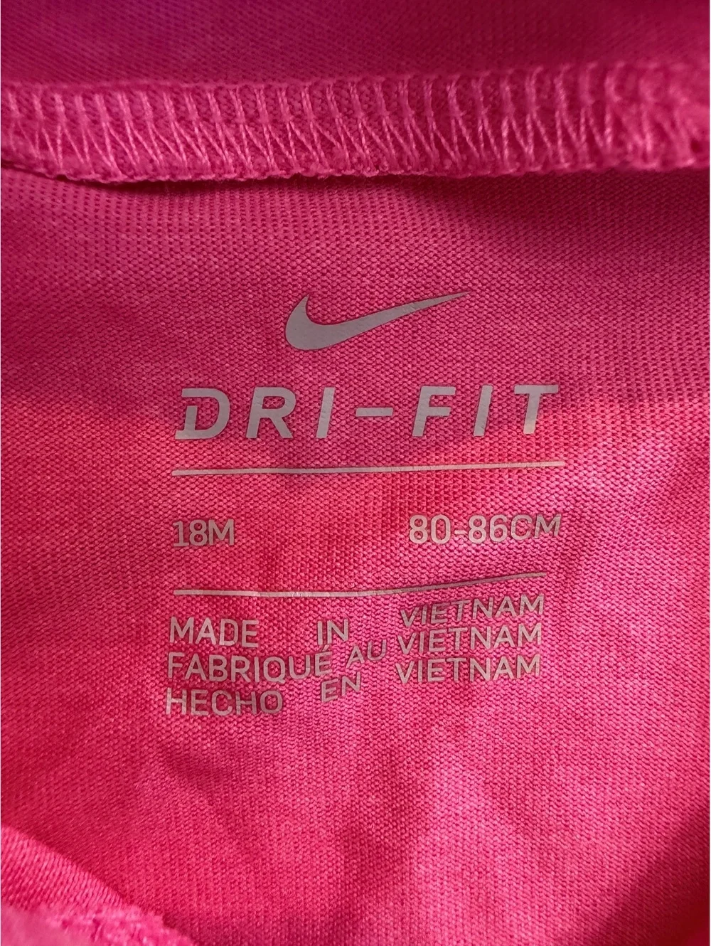 Nike baby pink Dri-FIT hooded top